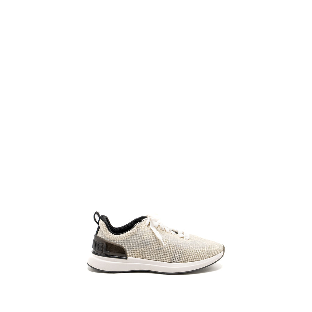 CHANEL 21C SNEAKER MESH/FABRIC WHITE/BLACK