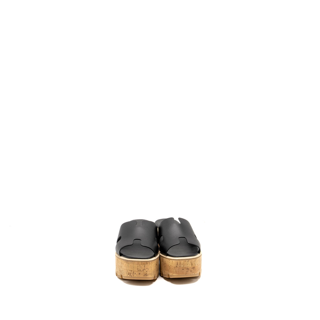 HERMES EZE SANDALS CALFSKIN BLACK