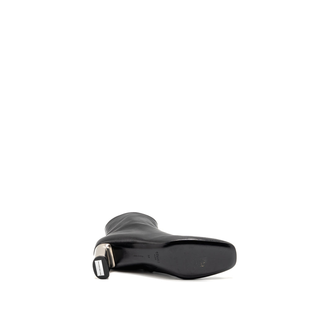 CELINE ZIPPED BOOT LEATHER BLACK