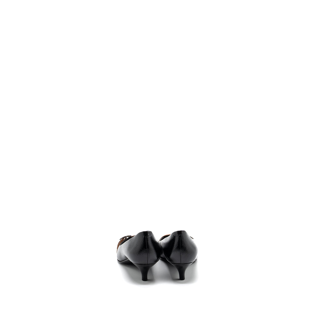 HERMES LAUREN PUMPS LEATHER BLACK SHW