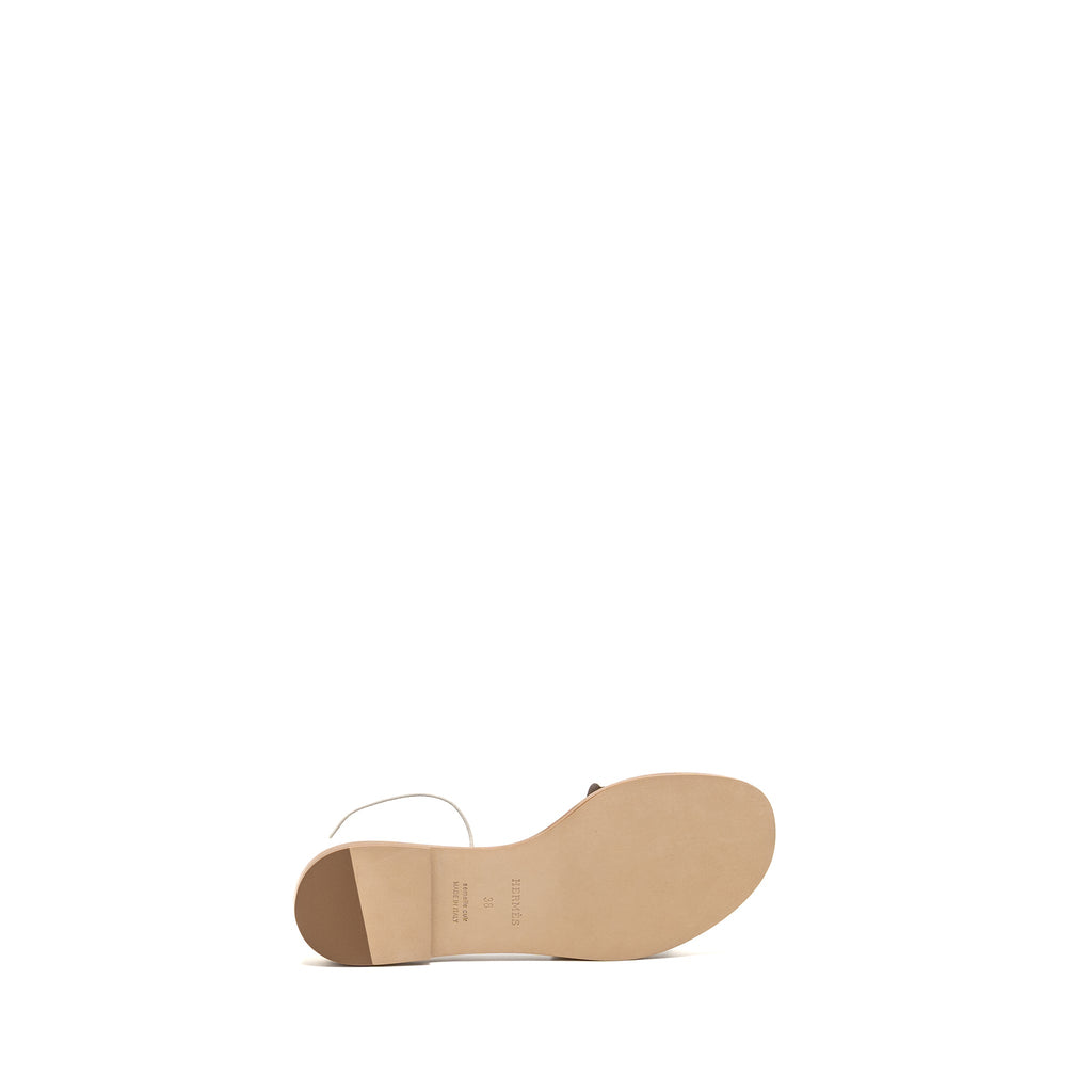 HERMES SANTORINI SANDAL BLANC