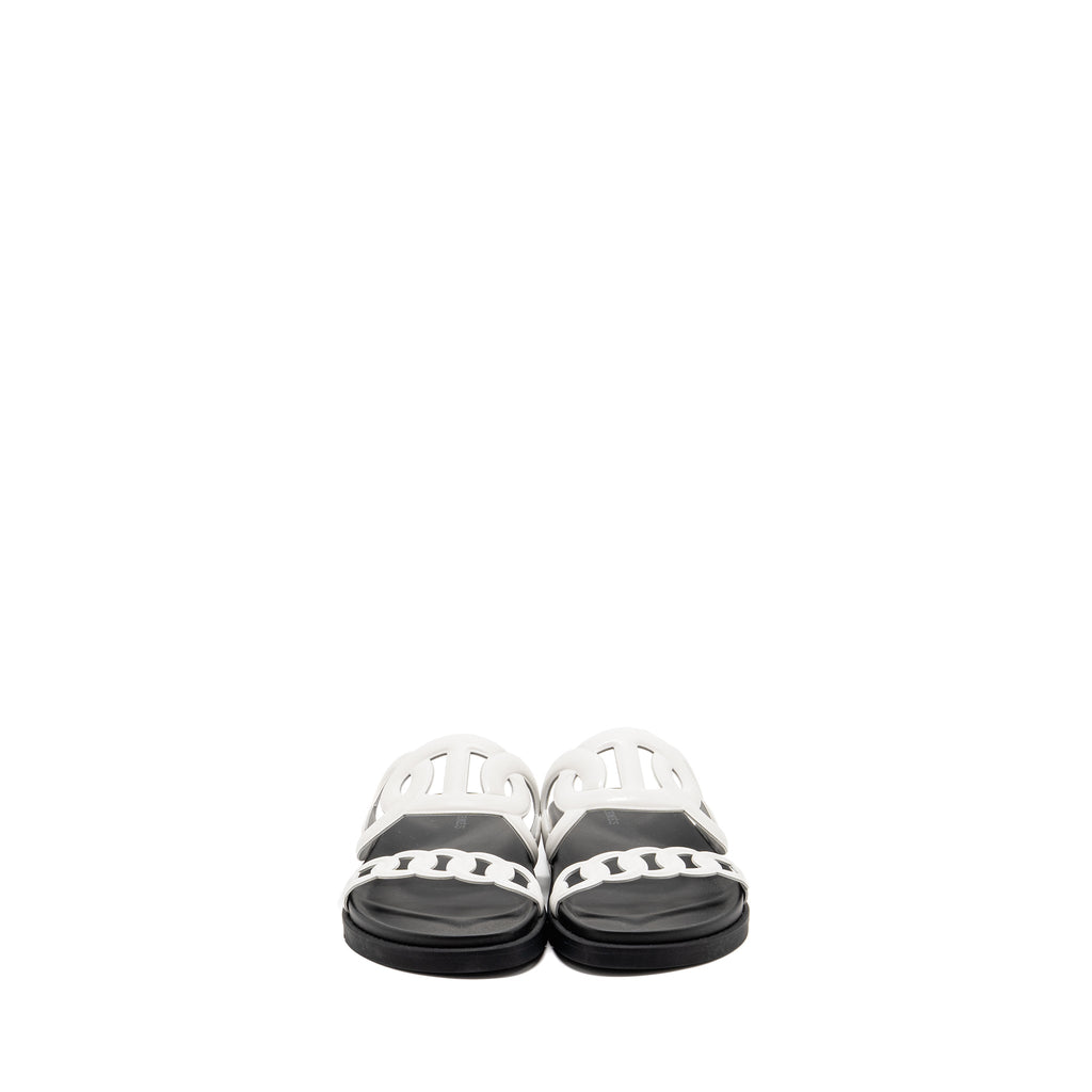 HERMES EXTRA SANDALS NAPPA BLANC