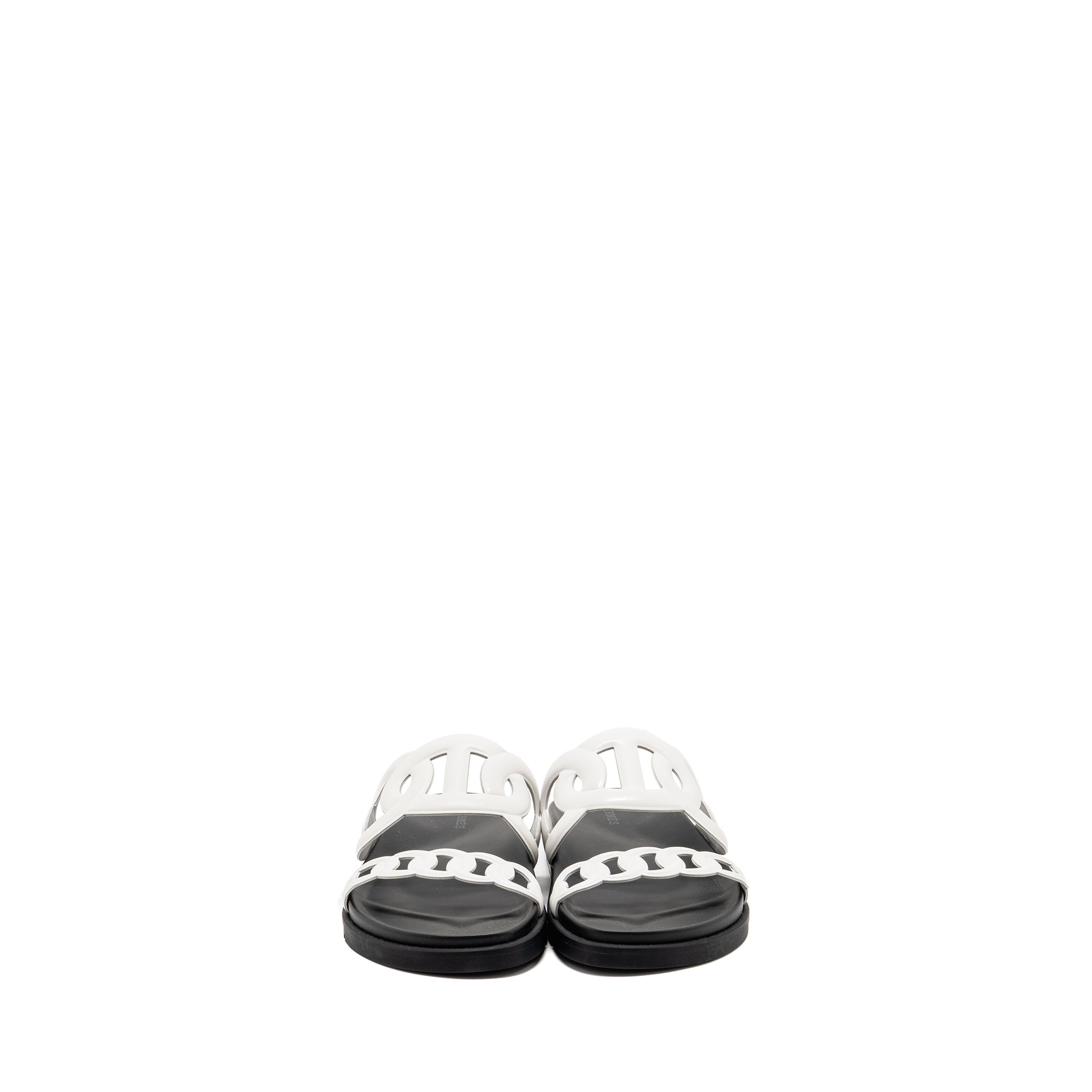 HERMES EXTRA SANDALS NAPPA BLANC