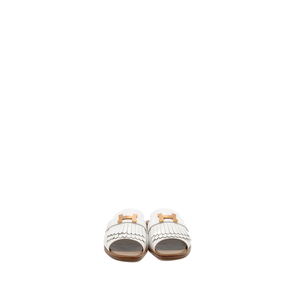 HERMES AUTEUIL SANDAL WHITE RGHW