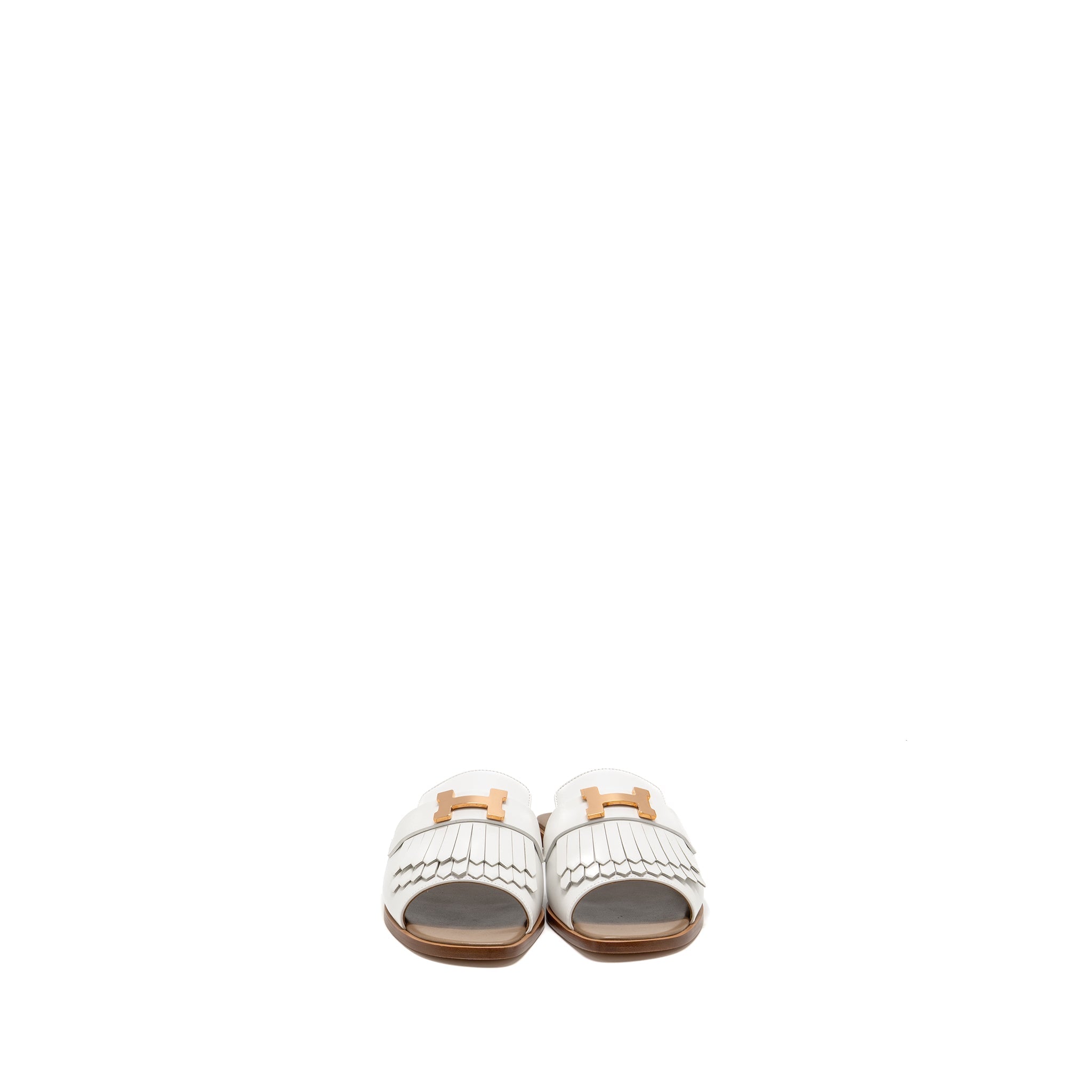 HERMES AUTEUIL SANDAL WHITE RGHW