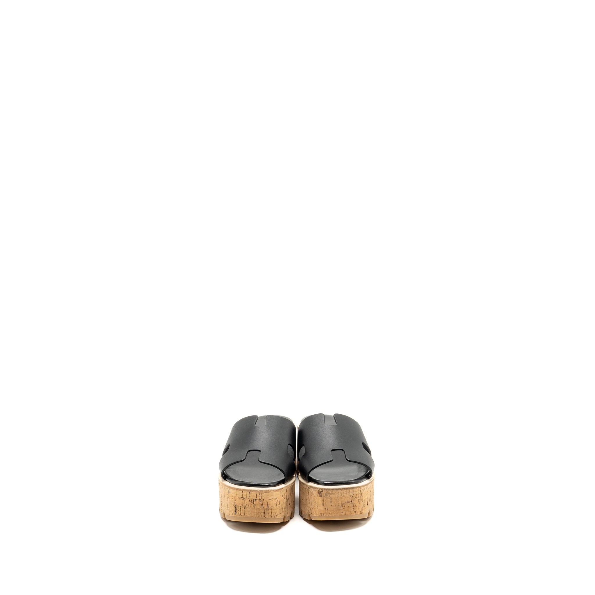 HERMES EZE SANDALS CALFSKIN BLACK