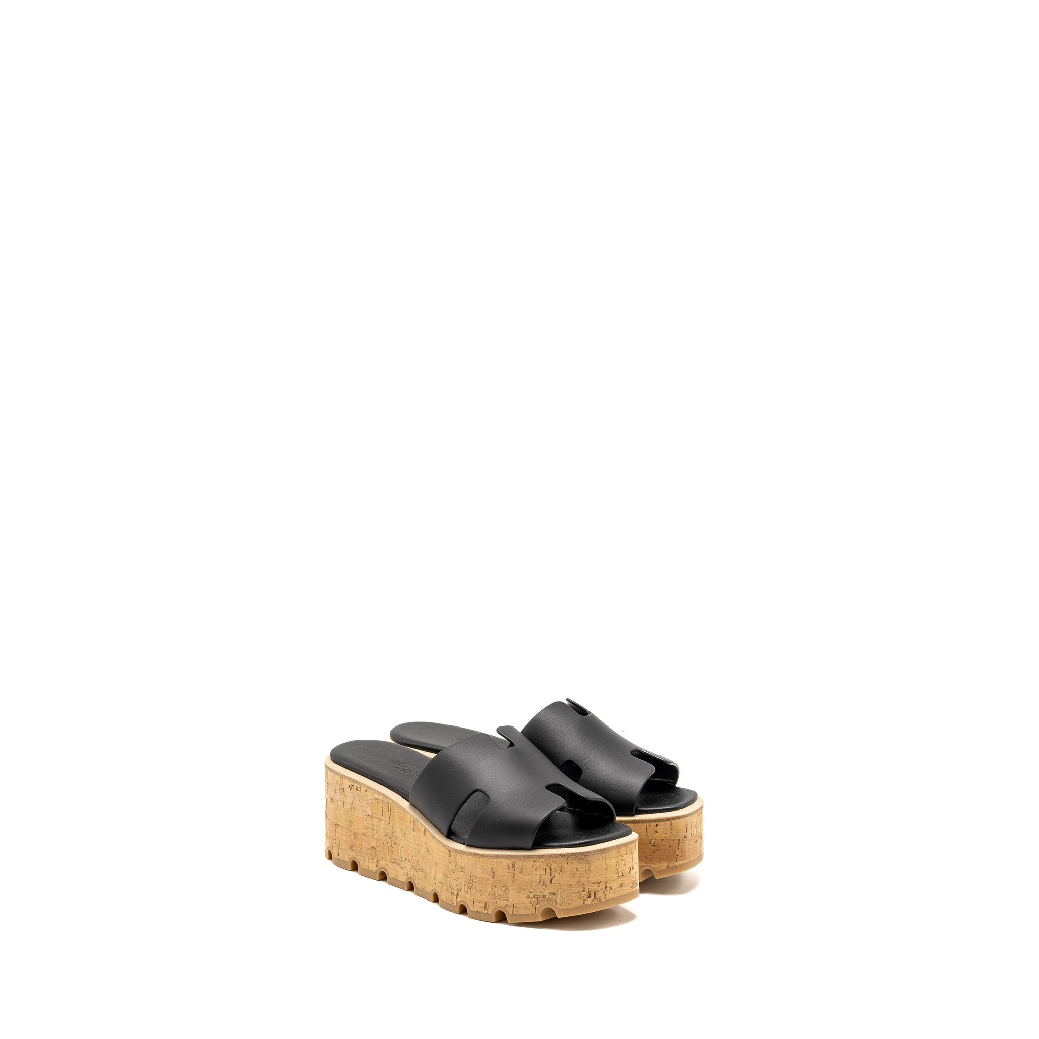HERMES EZE SANDALS CALFSKIN BLACK