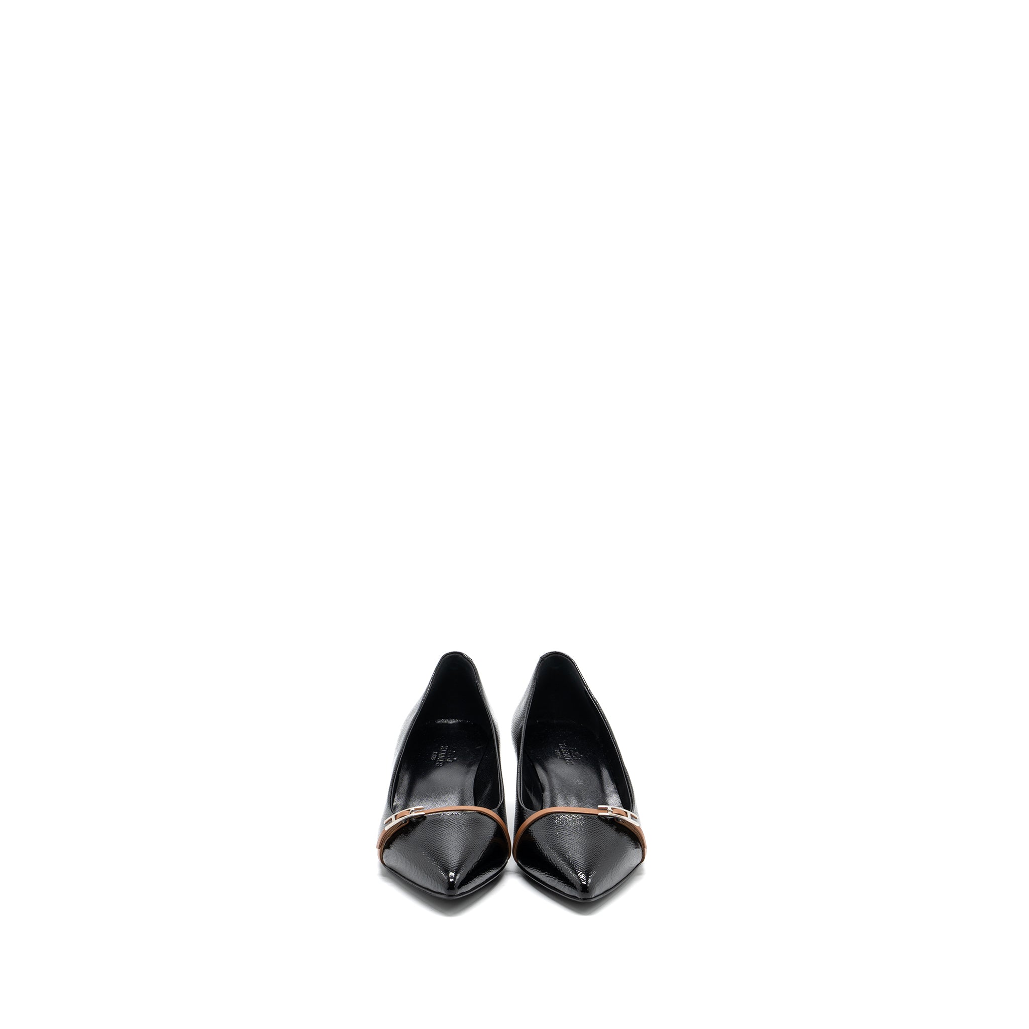 HERMES LAUREN PUMPS LEATHER BLACK SHW