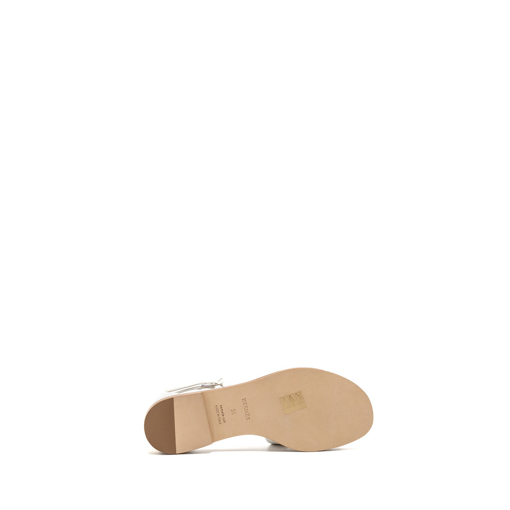 HERMES SANTORINI SANDAL BLANC
