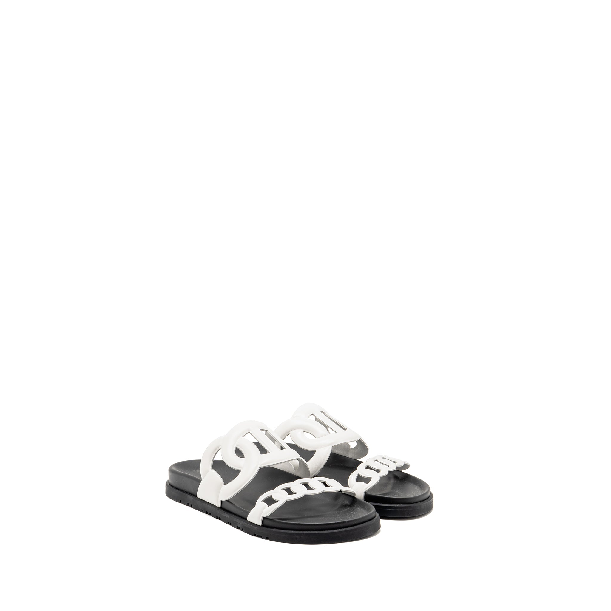 HERMES EXTRA SANDALS NAPPA BLANC