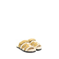 HERMES CHYPRE SANDALS CHEVRE VELOURS BEIGE ALBATRE
