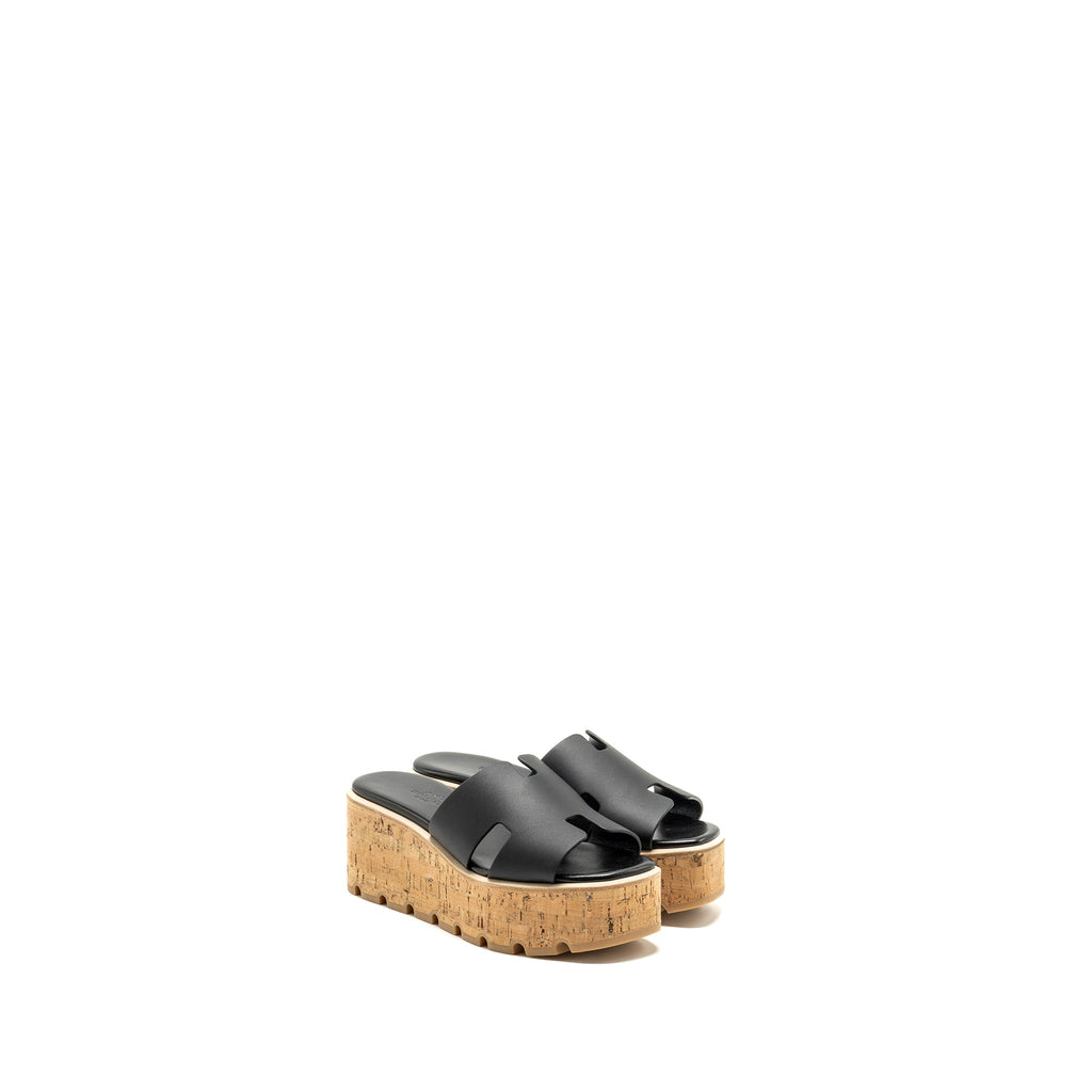 HERMES EZE SANDALS CALFSKIN BLACK