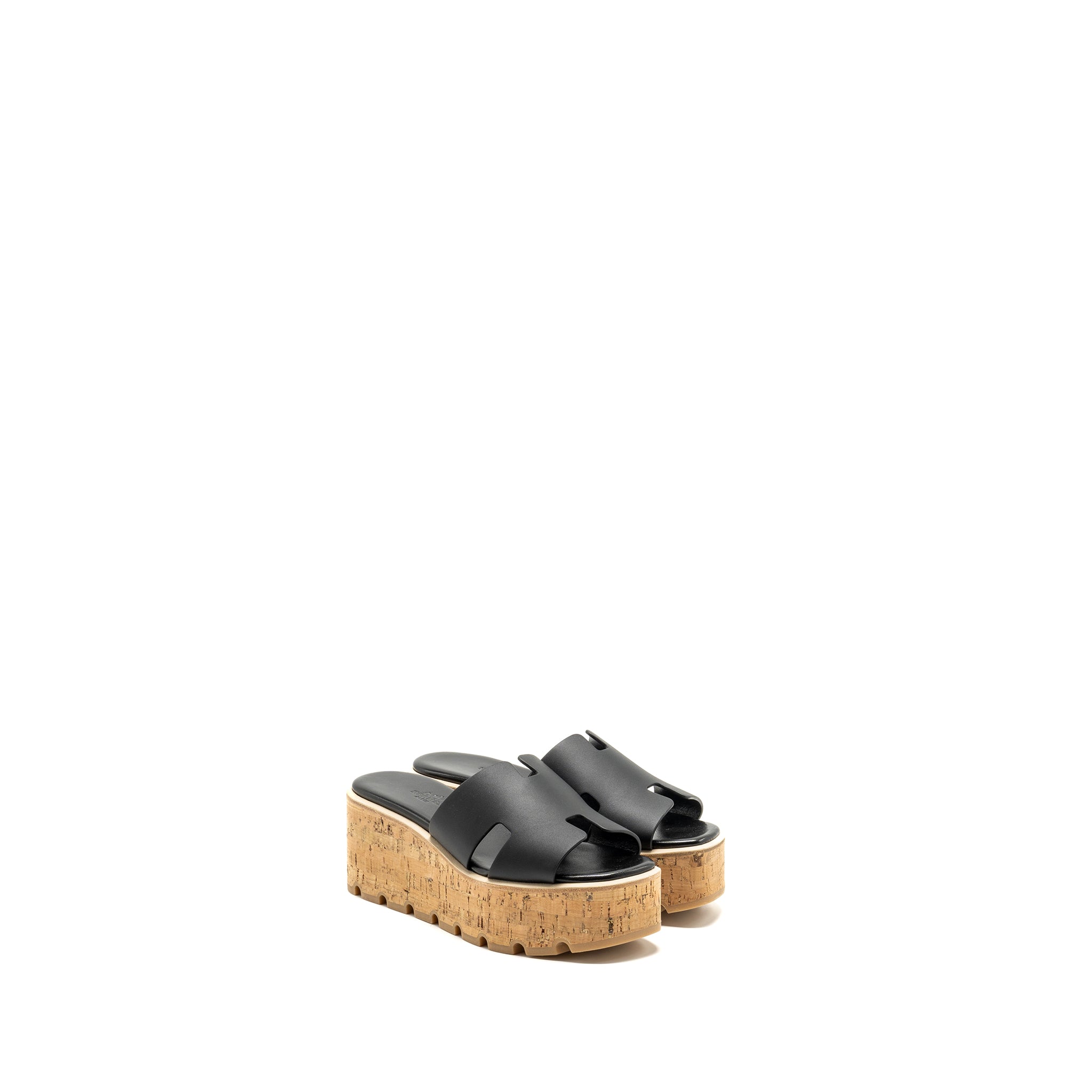 HERMES EZE SANDALS CALFSKIN BLACK