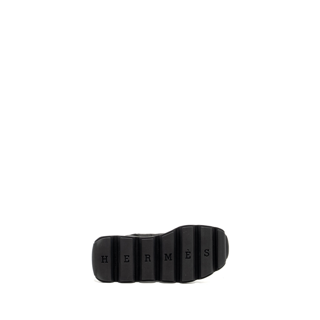 HERMES IMPULSE SNEAKER LIGHT PARACHUTE FABRIC/CALFSKIN BLACK