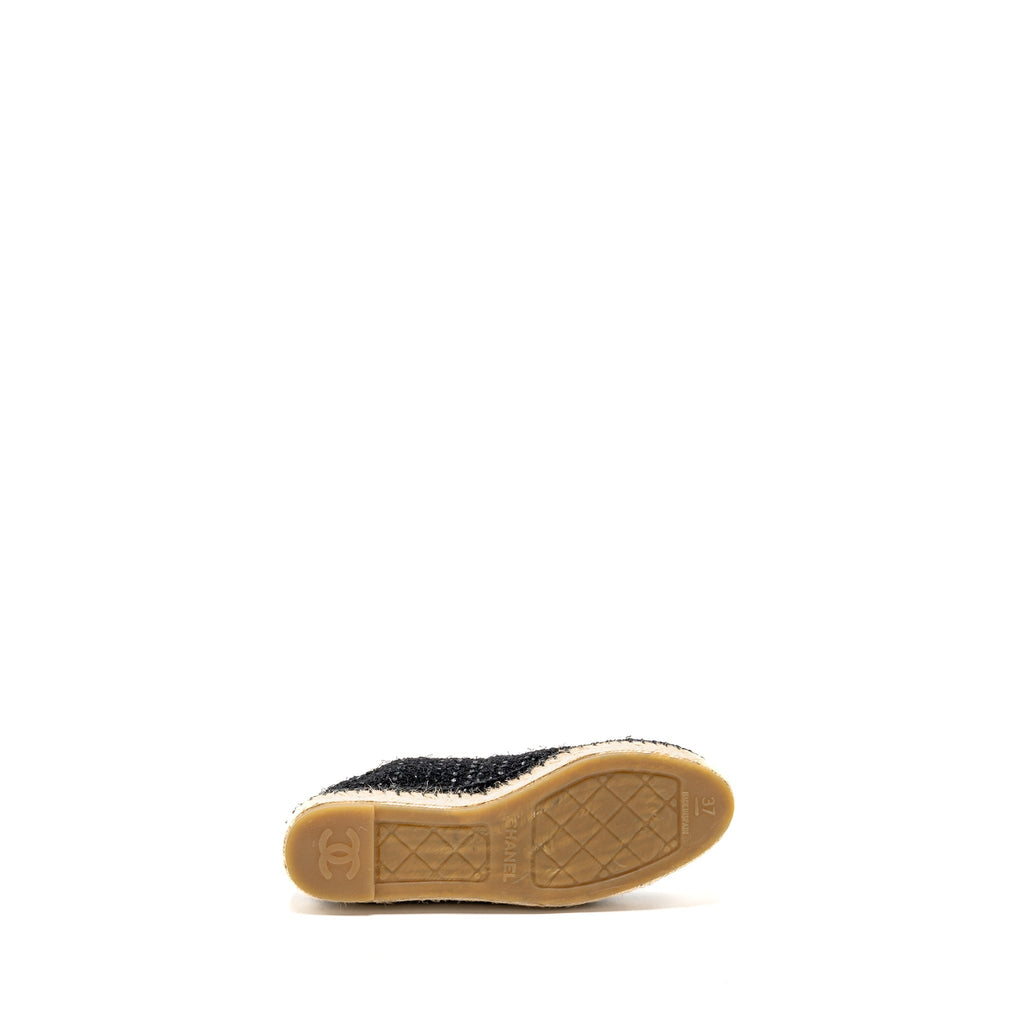 CHANEL ESPADRILLES TWEED/COTTON DARK BLUE/BLACK/MULTICOLOUR