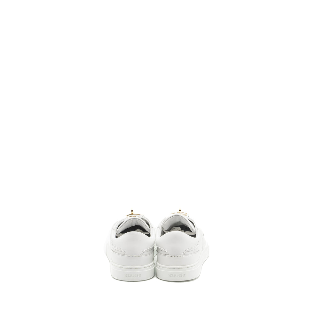 HERMES FEMME DAY SNEAKER CALFSKIN WHITE GHW
