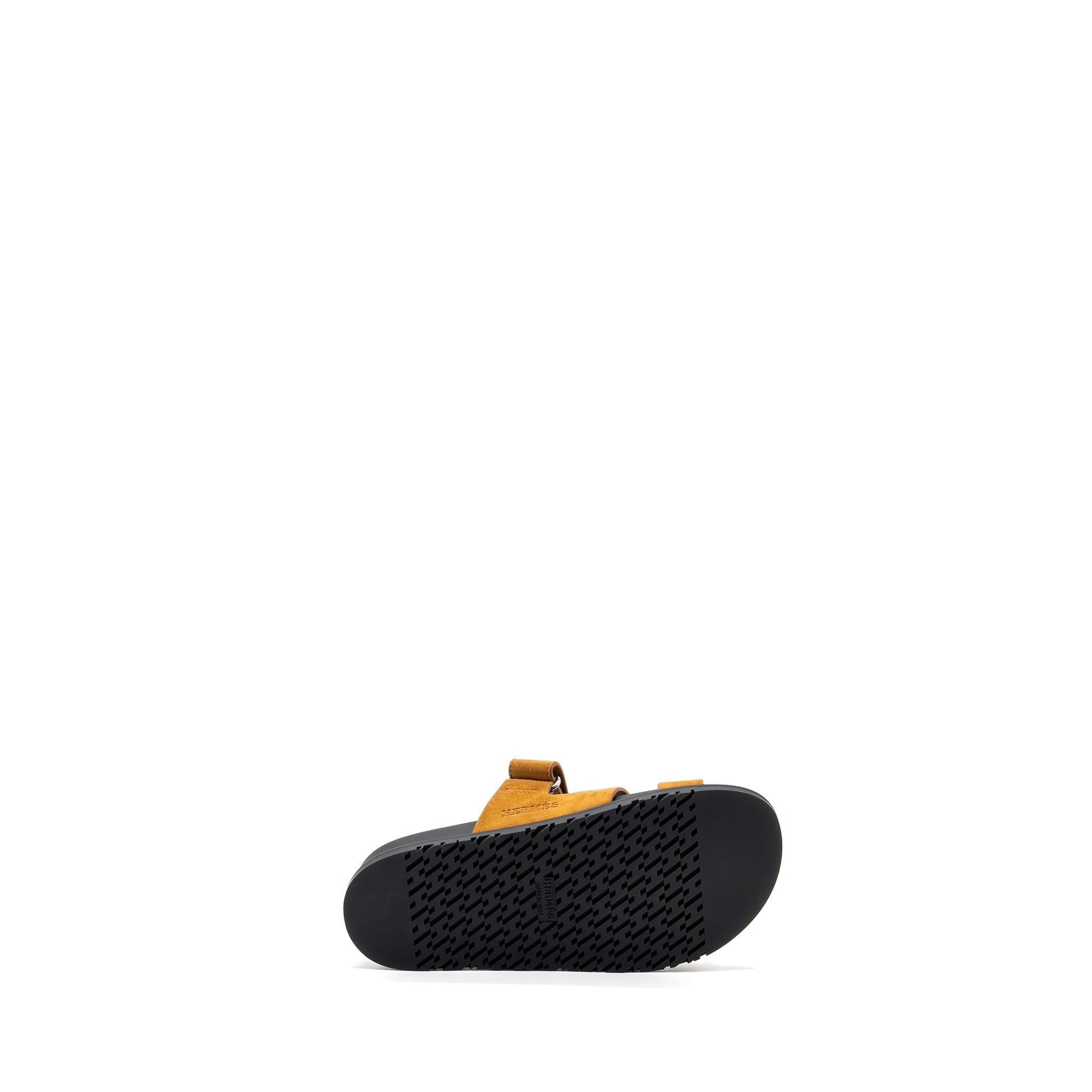 HERMES CHYPRE SANDAL SUEDE GOATSKIN GOLD