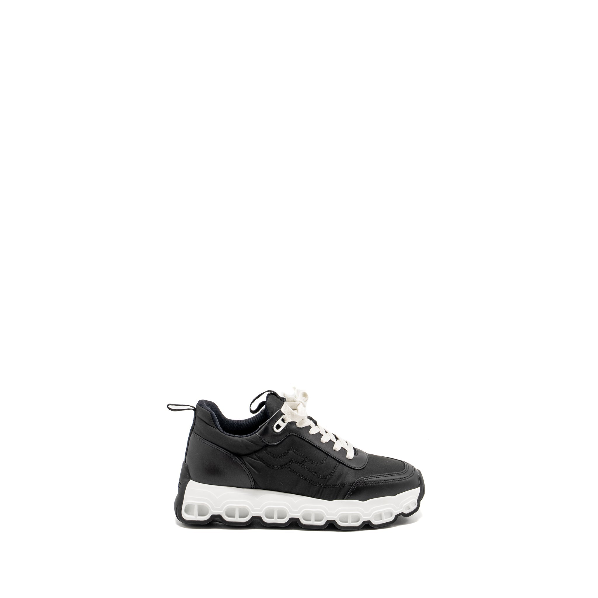 HERMES IMPULSE SNEAKER LIGHT PARACHUTE FABRIC/CALFSKIN BLACK