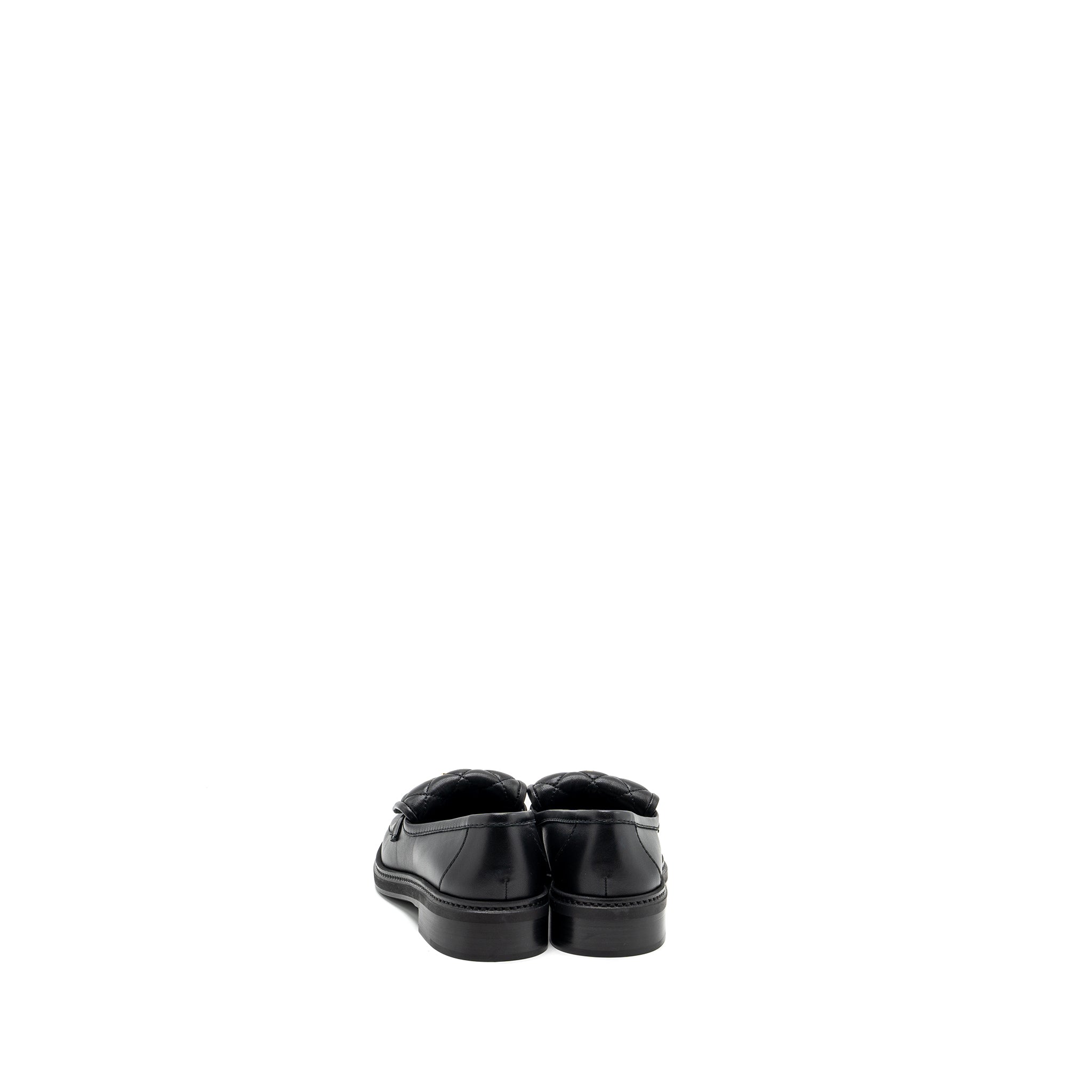 CHANEL CC TURNLOCK LOAFERS BLACK LGHW