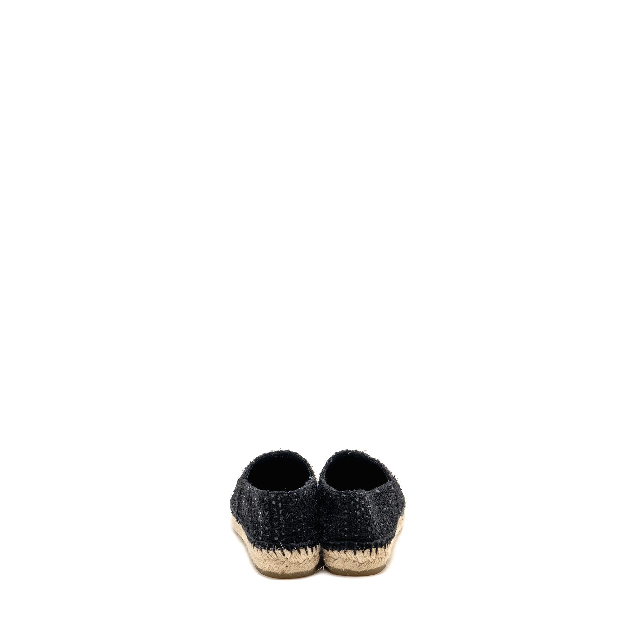 CHANEL ESPADRILLES TWEED/COTTON DARK BLUE/BLACK/MULTICOLOUR