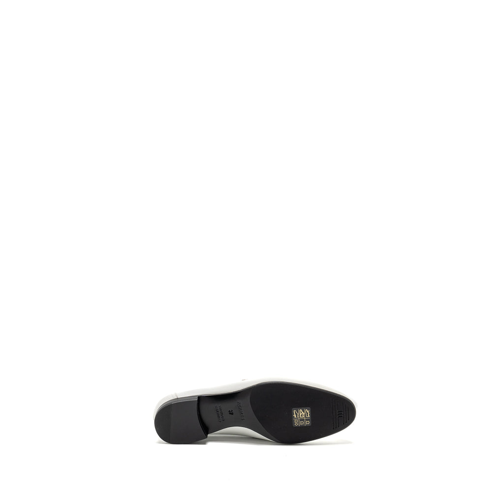 HERMES MOCASSIN ROYAL LOAFER CALFSKIN WHITE GHW