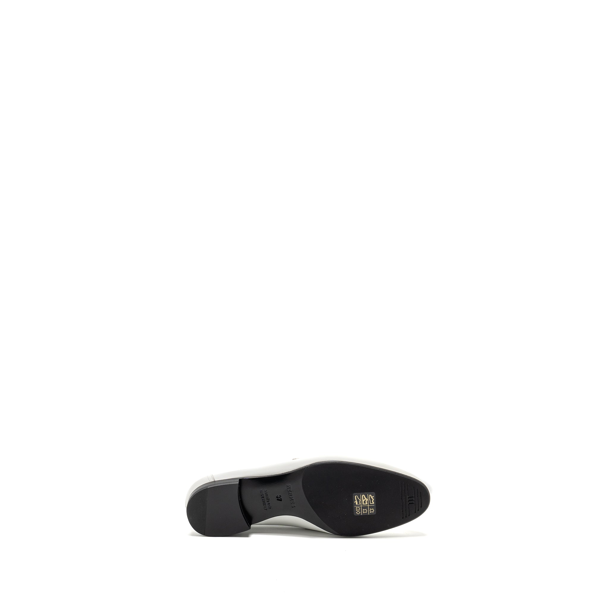 HERMES MOCASSIN ROYAL LOAFER CALFSKIN WHITE GHW