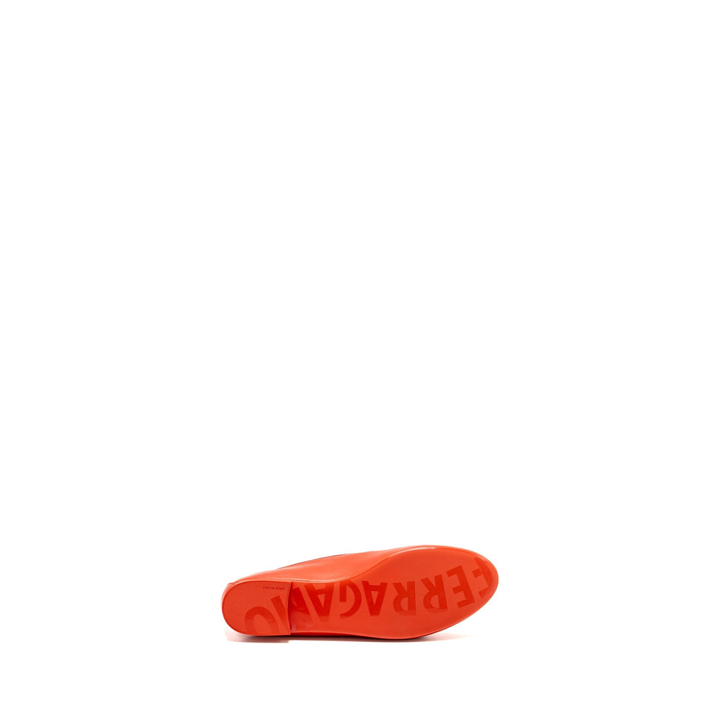 SALVATORE FERRAGAMO VARA BOW MOCCASIN LAMBSKIN CORAL