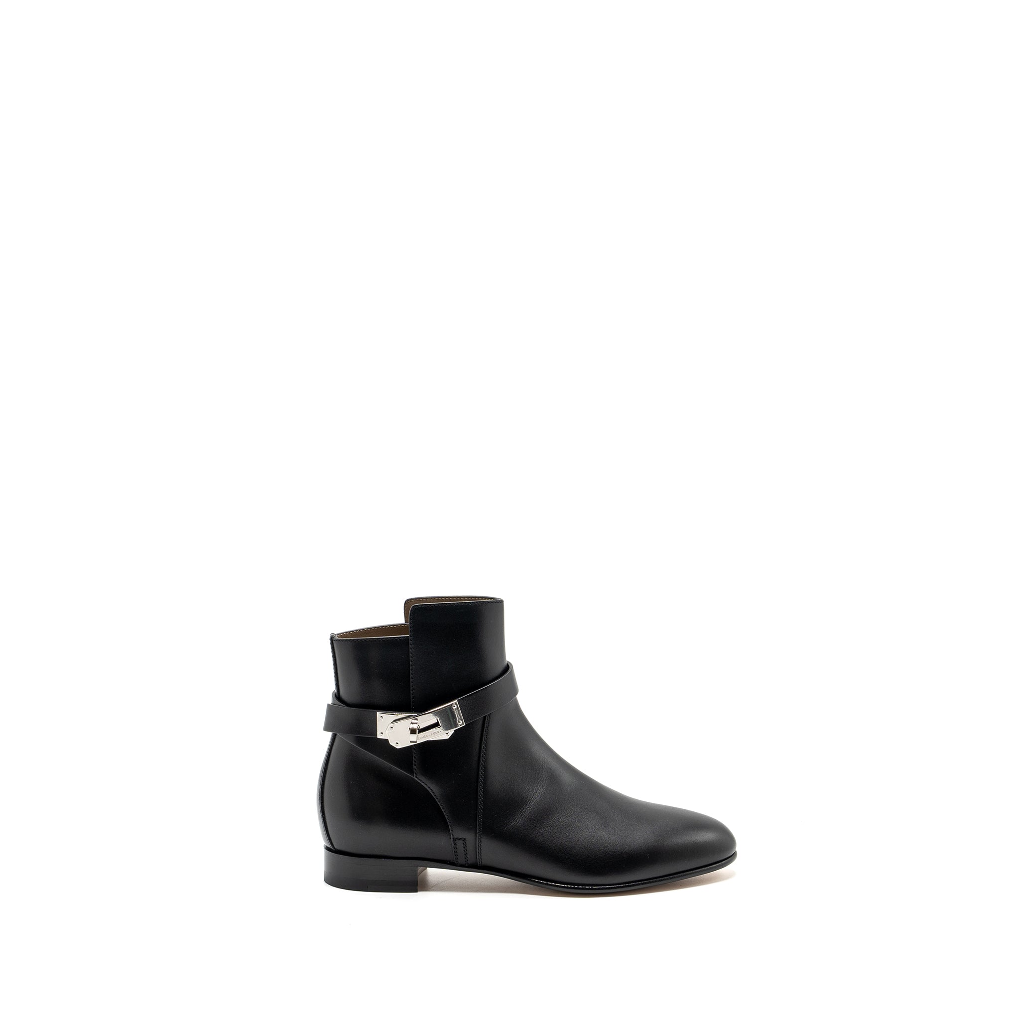 HERMES NEO ANKLE BOOTS CALFSKIN BLACK SHW