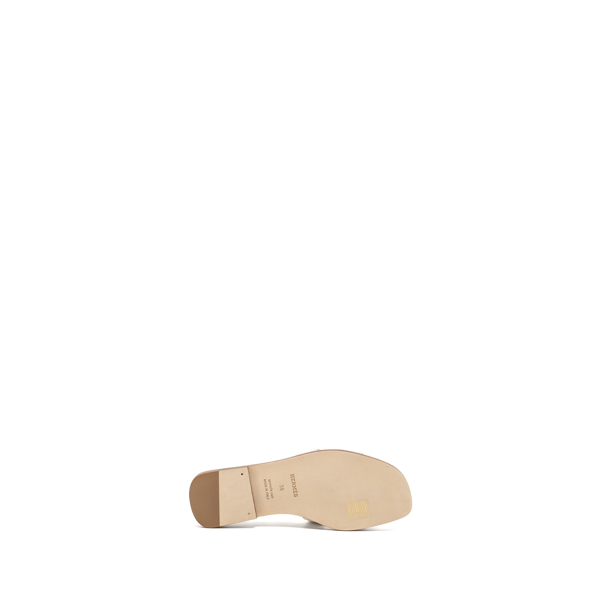 HERMES ORAN SANDALS WHITE
