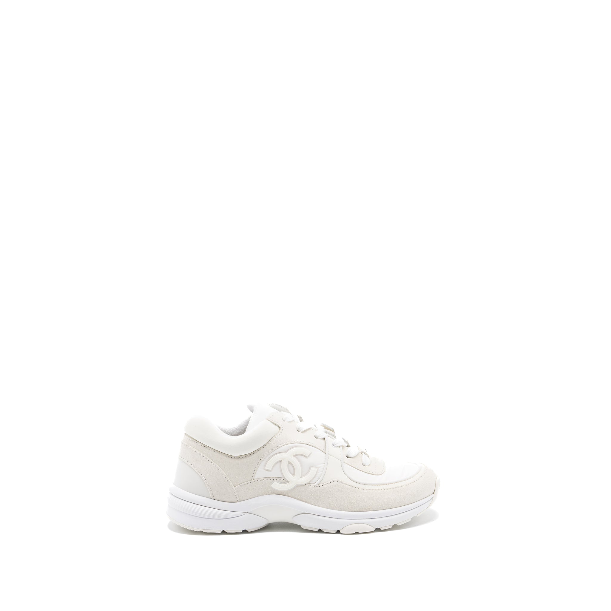 CHANEL CC LOGO TRAINER WHITE