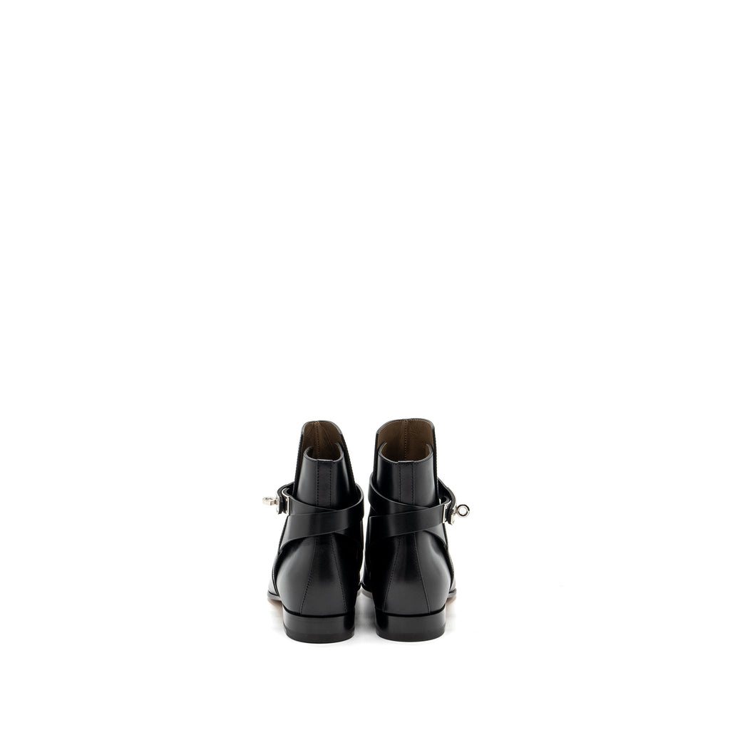 HERMES NEO ANKLE BOOTS CALFSKIN BLACK SHW