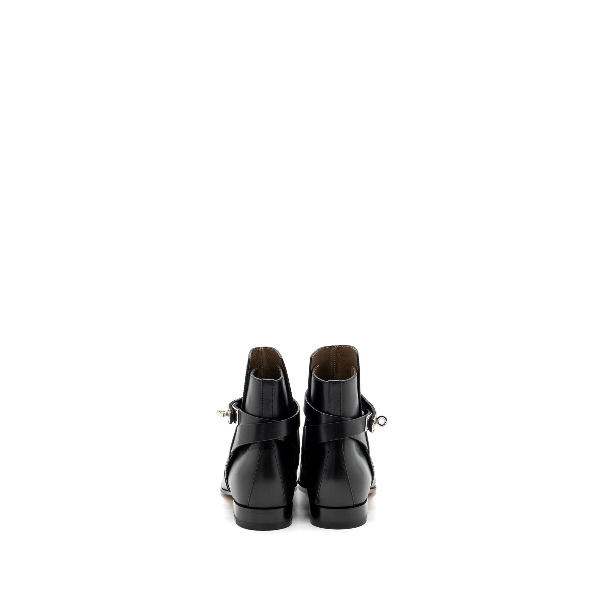 HERMES NEO ANKLE BOOTS CALFSKIN BLACK SHW