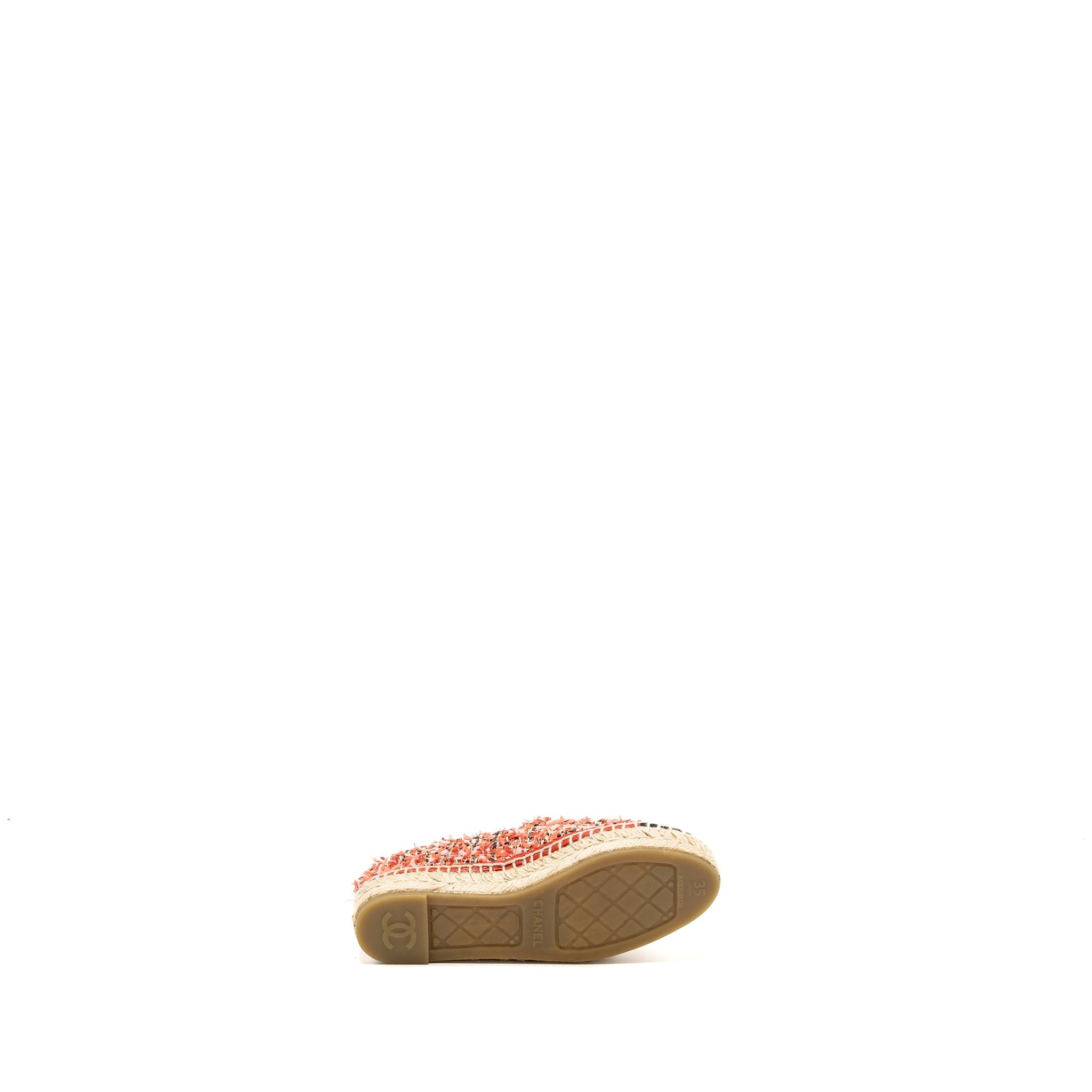CHANEL ESPADRILLES TWEED PINK / BLACK