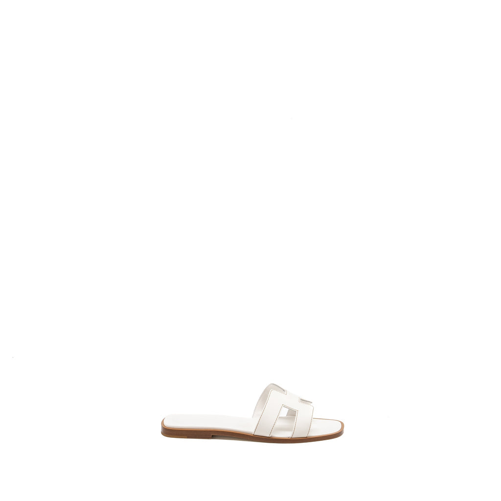 HERMES ORAN SANDALS WHITE