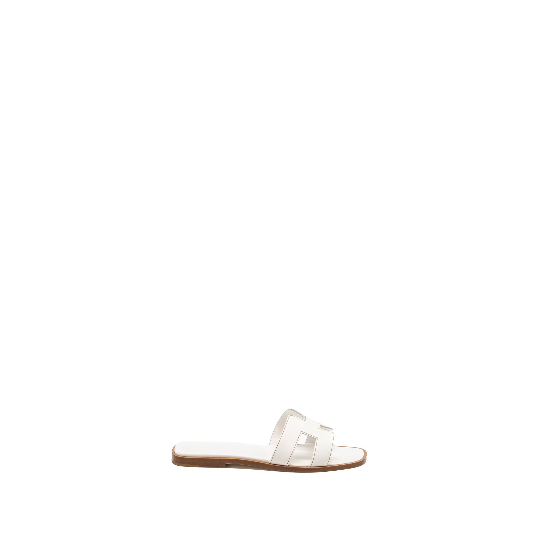 HERMES ORAN SANDALS WHITE
