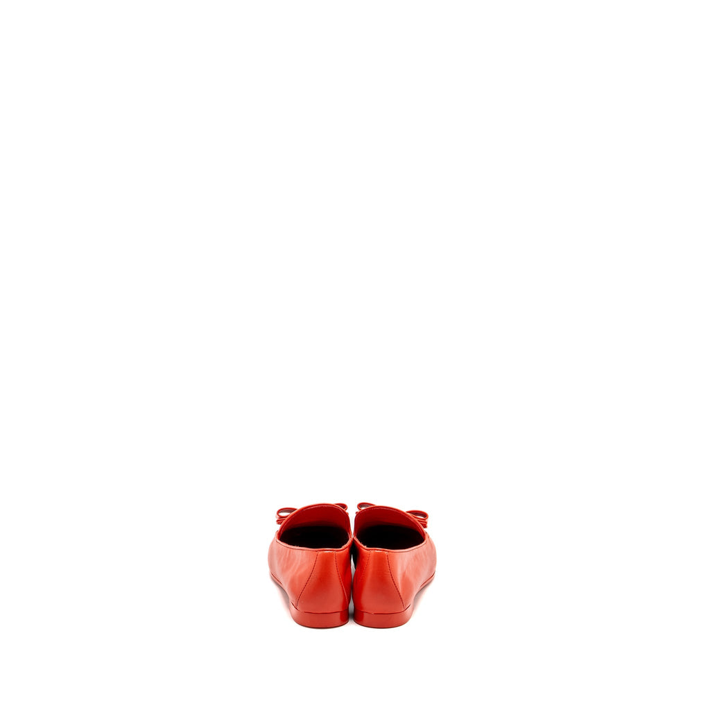 SALVATORE FERRAGAMO VARA BOW MOCCASIN LAMBSKIN CORAL