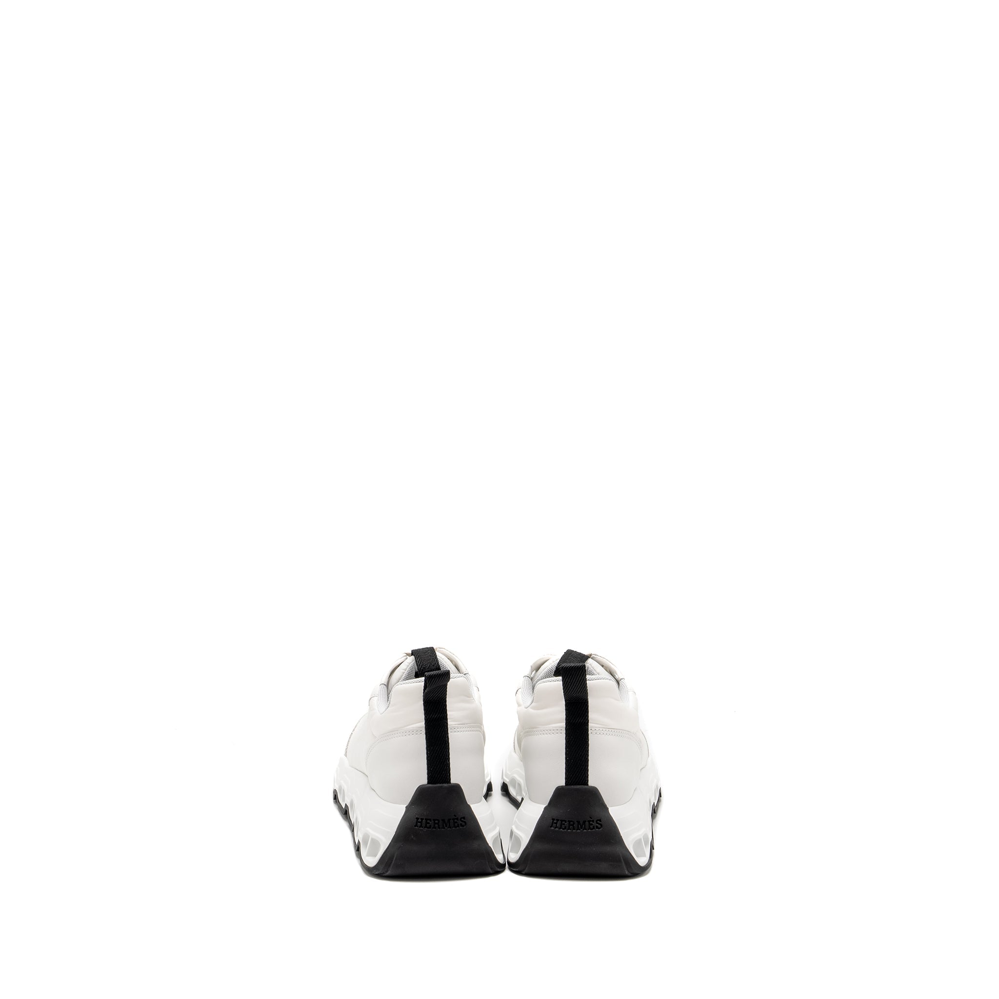 HERMES IMPULSE SNEAKER LIGHT PARACHUTE FABRIC/CALFSKIN WHITE
