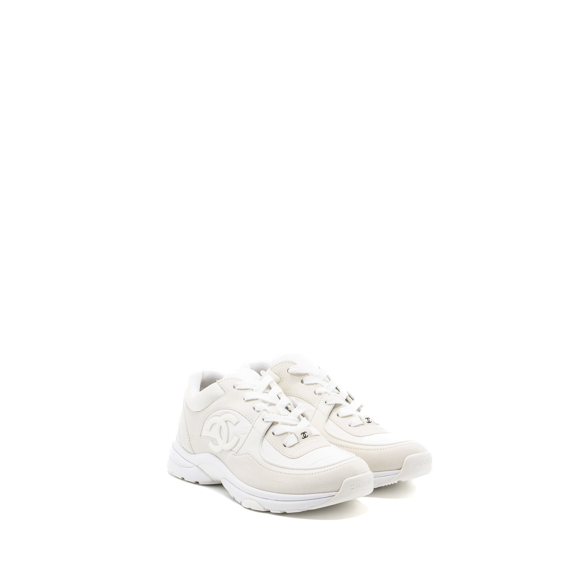 CHANEL CC LOGO TRAINER WHITE