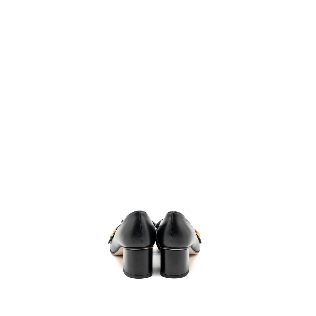 GUCCI MARMONT LOAFER PUMPS CALFSKIN BLACK GHW