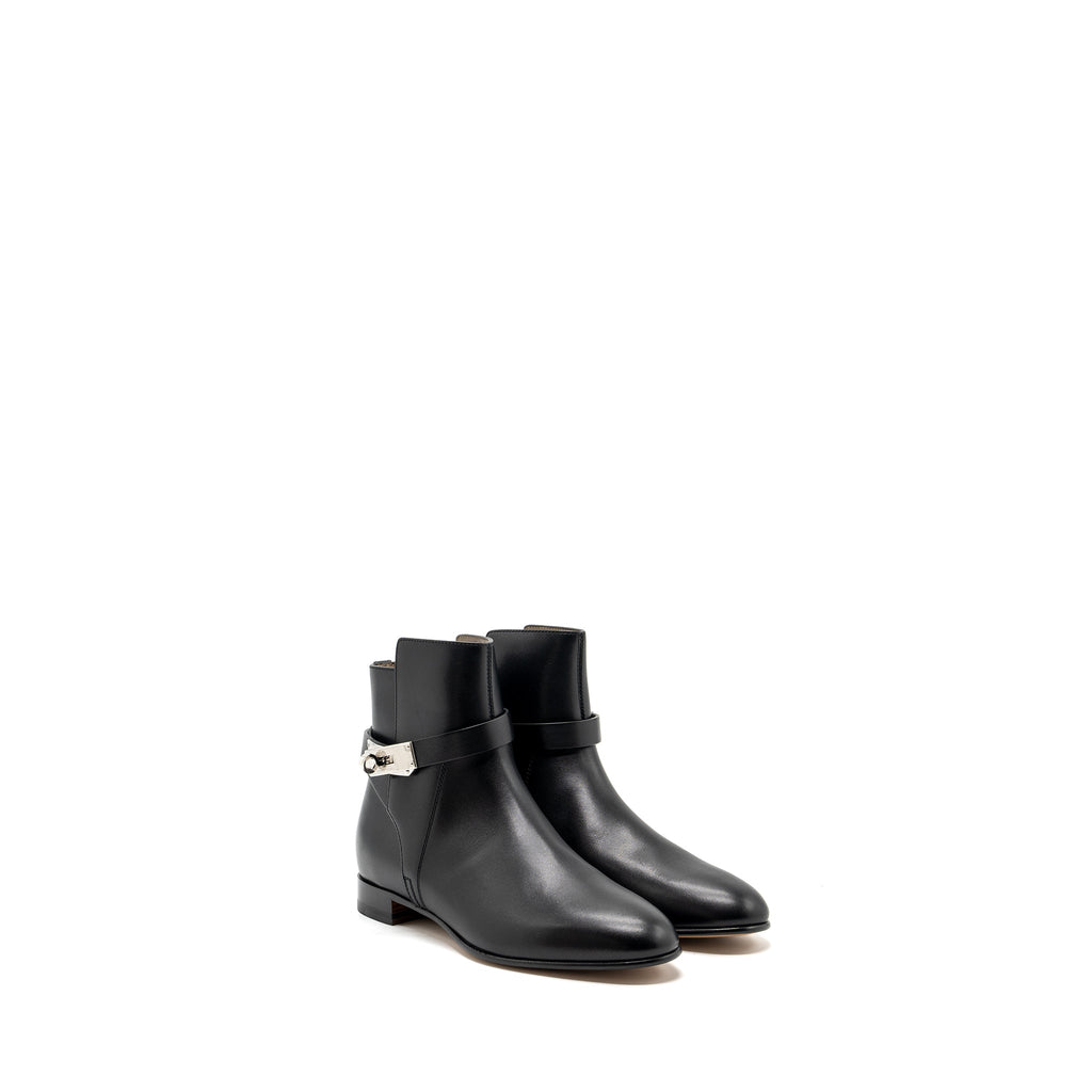 HERMES NEO ANKLE BOOTS CALFSKIN BLACK SHW