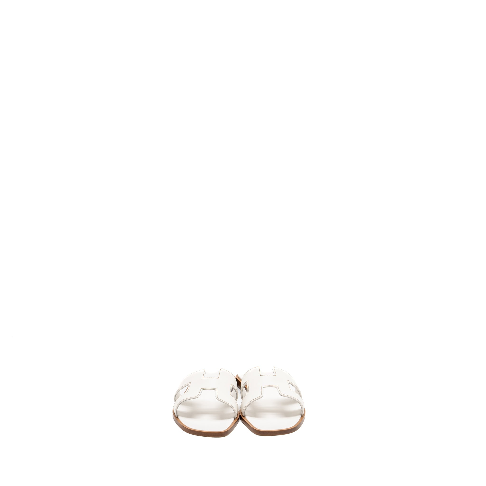 HERMES ORAN SANDALS WHITE