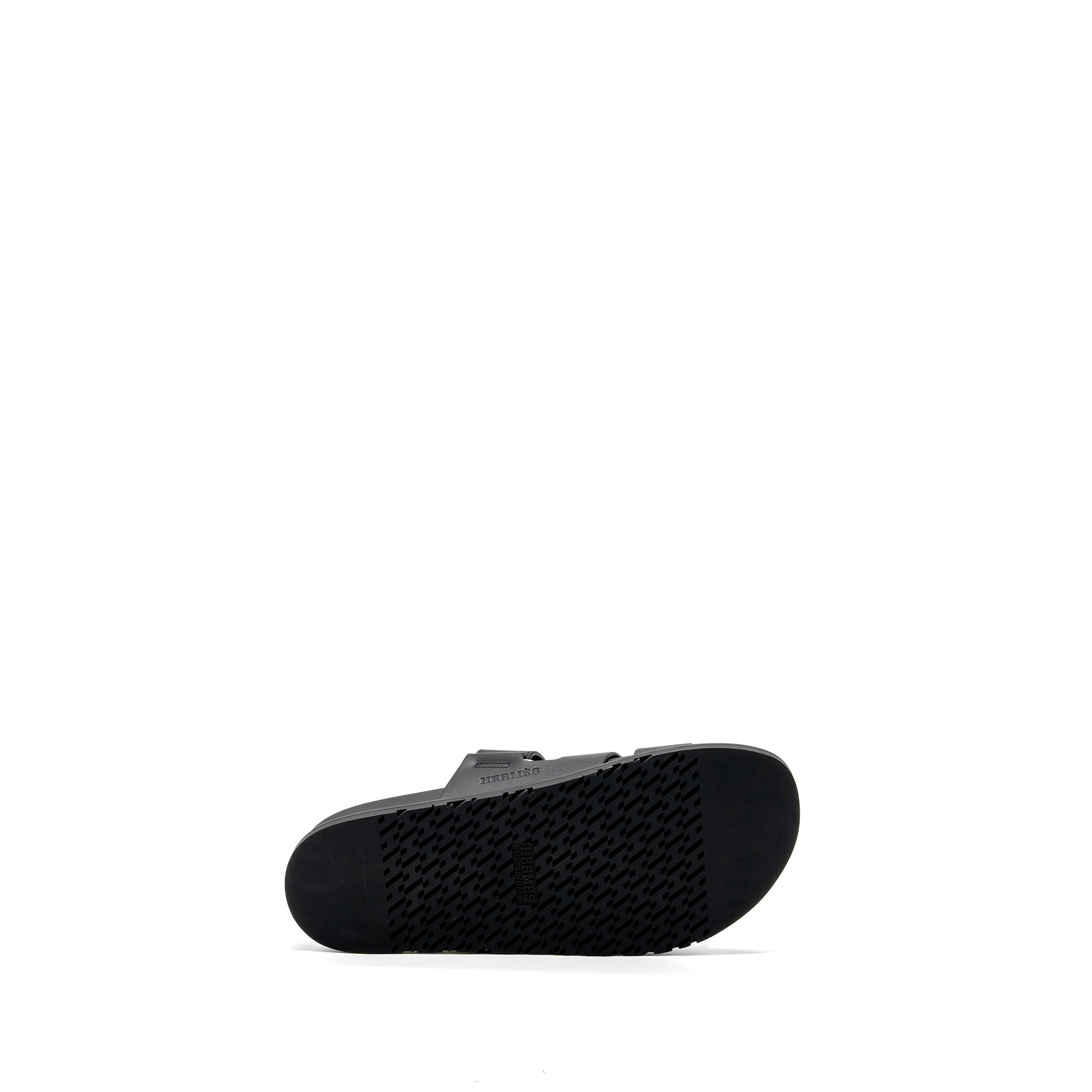 HERMES CHYPRE SANDALS CALFSKIN BLACK