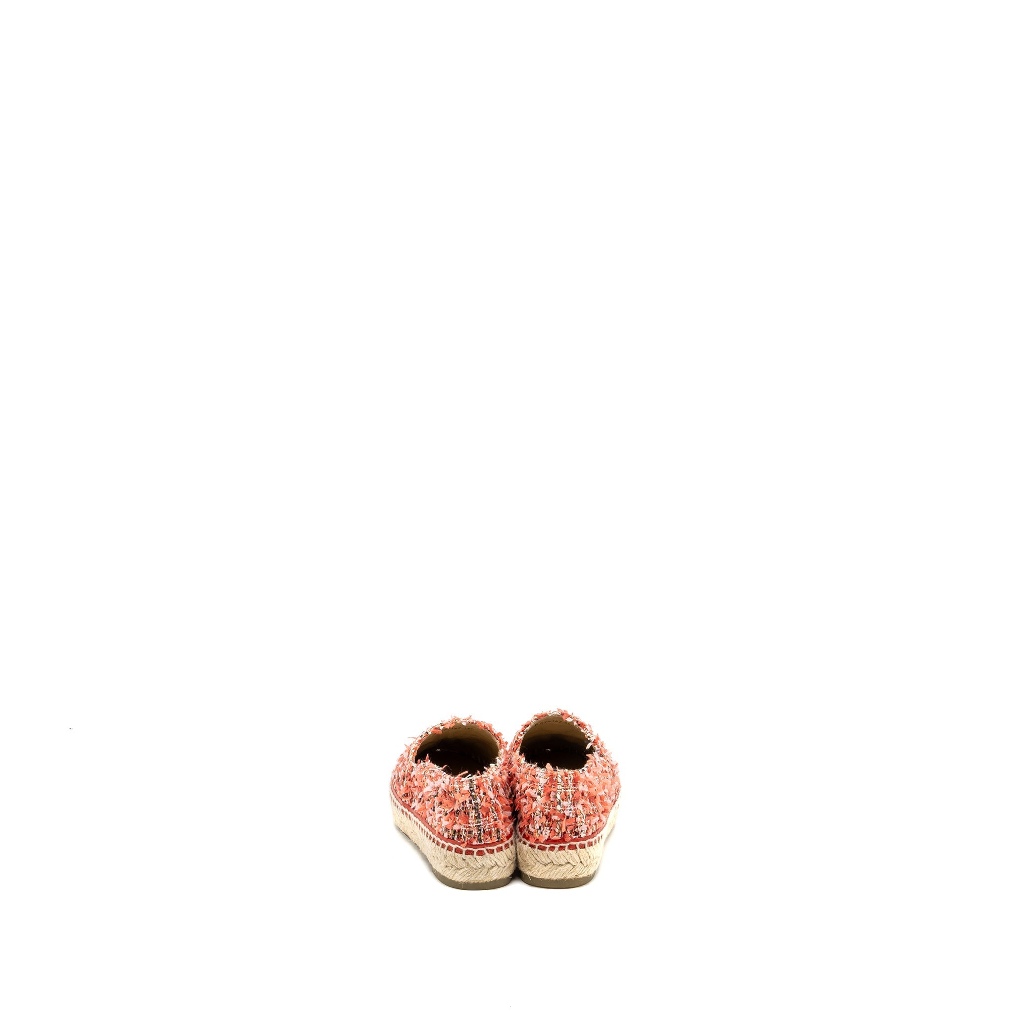 CHANEL ESPADRILLES TWEED PINK / BLACK