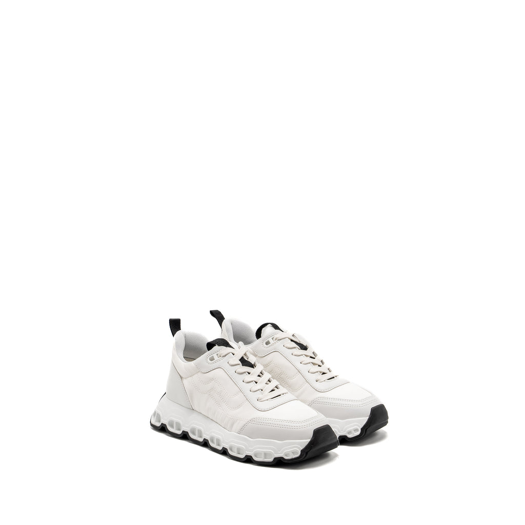 HERMES IMPULSE SNEAKER LIGHT PARACHUTE FABRIC/CALFSKIN WHITE
