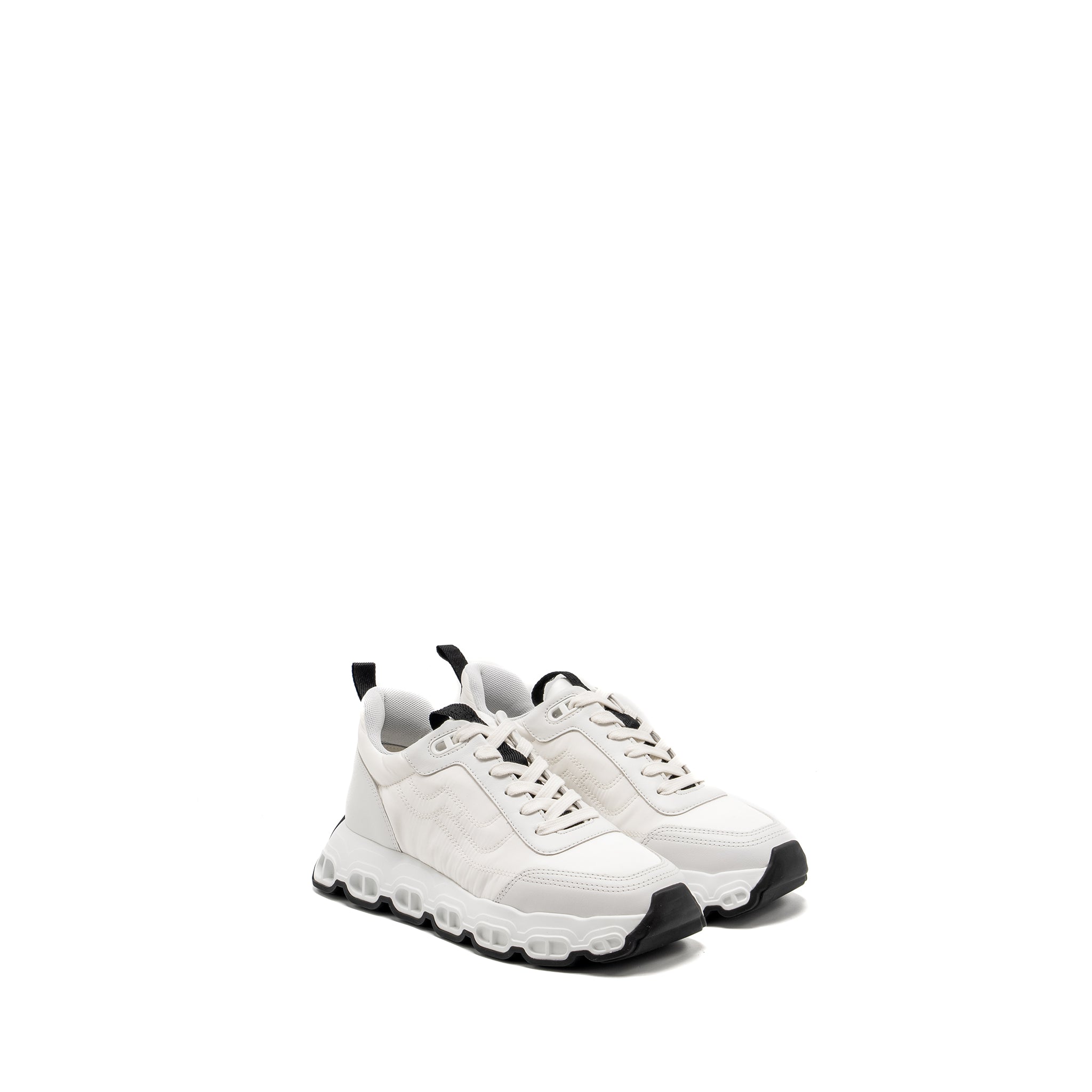 HERMES IMPULSE SNEAKER LIGHT PARACHUTE FABRIC/CALFSKIN WHITE