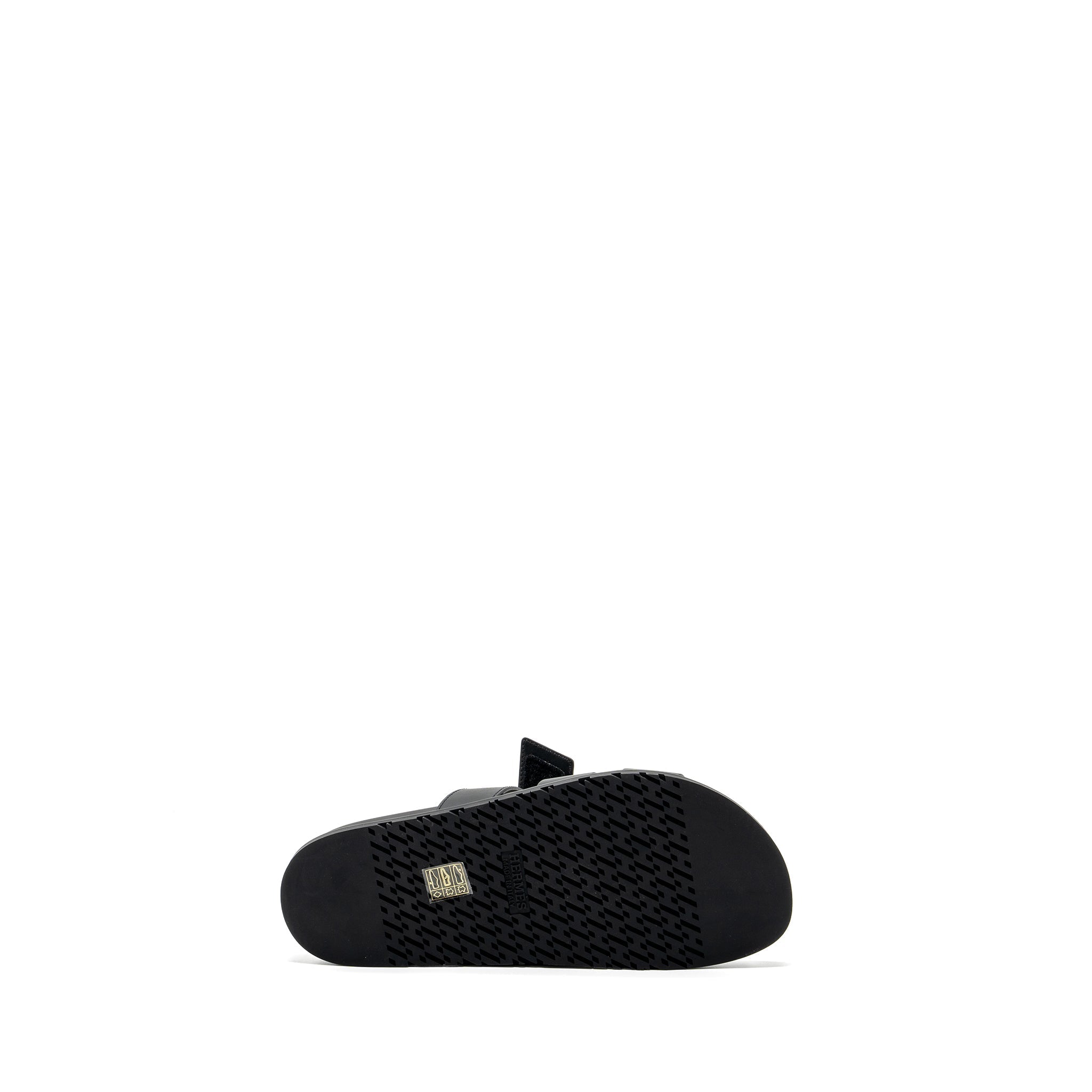 HERMES CHYPRE SANDALS CALFSKIN BLACK
