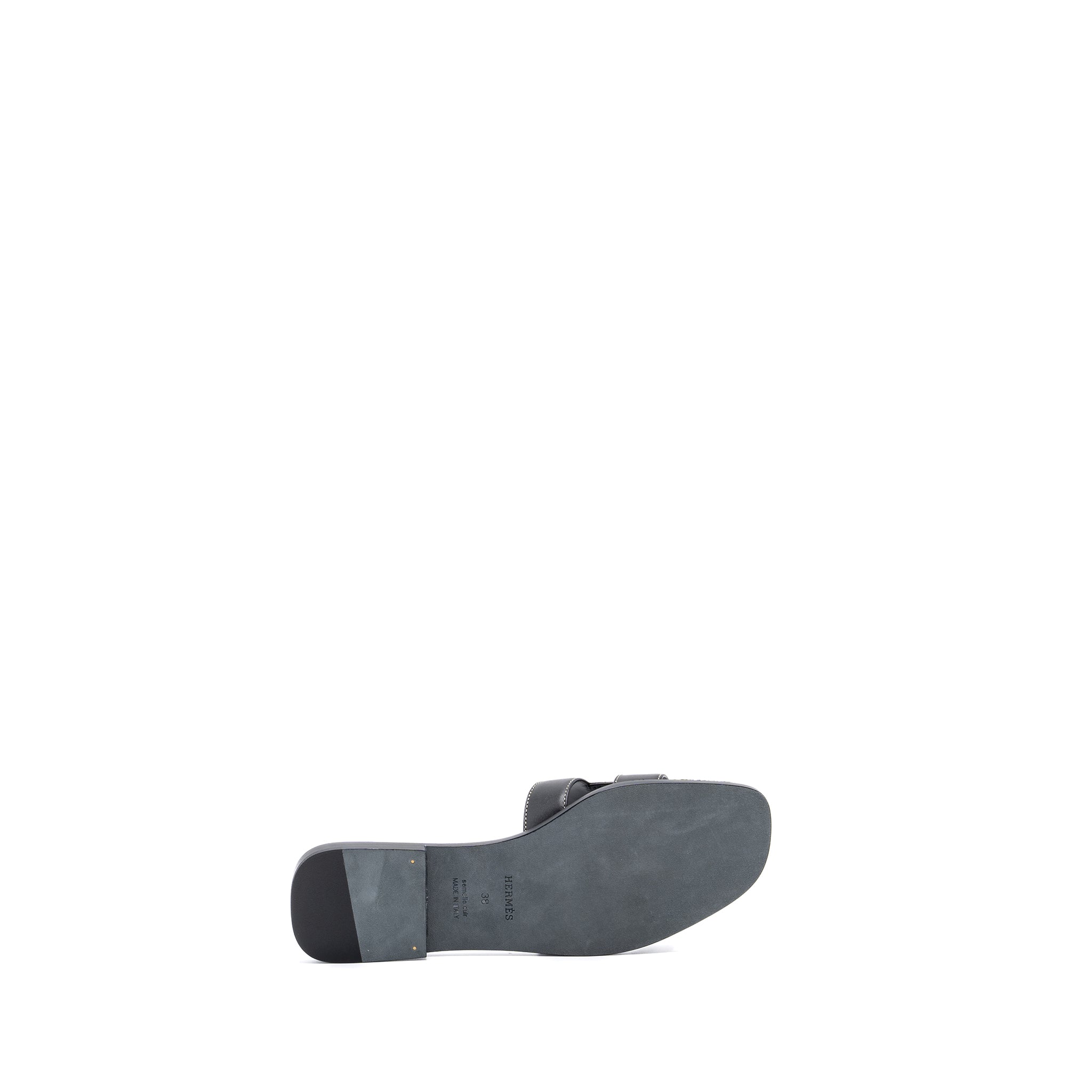 HERMES ORAN SANDAL CALFSKIN BLACK