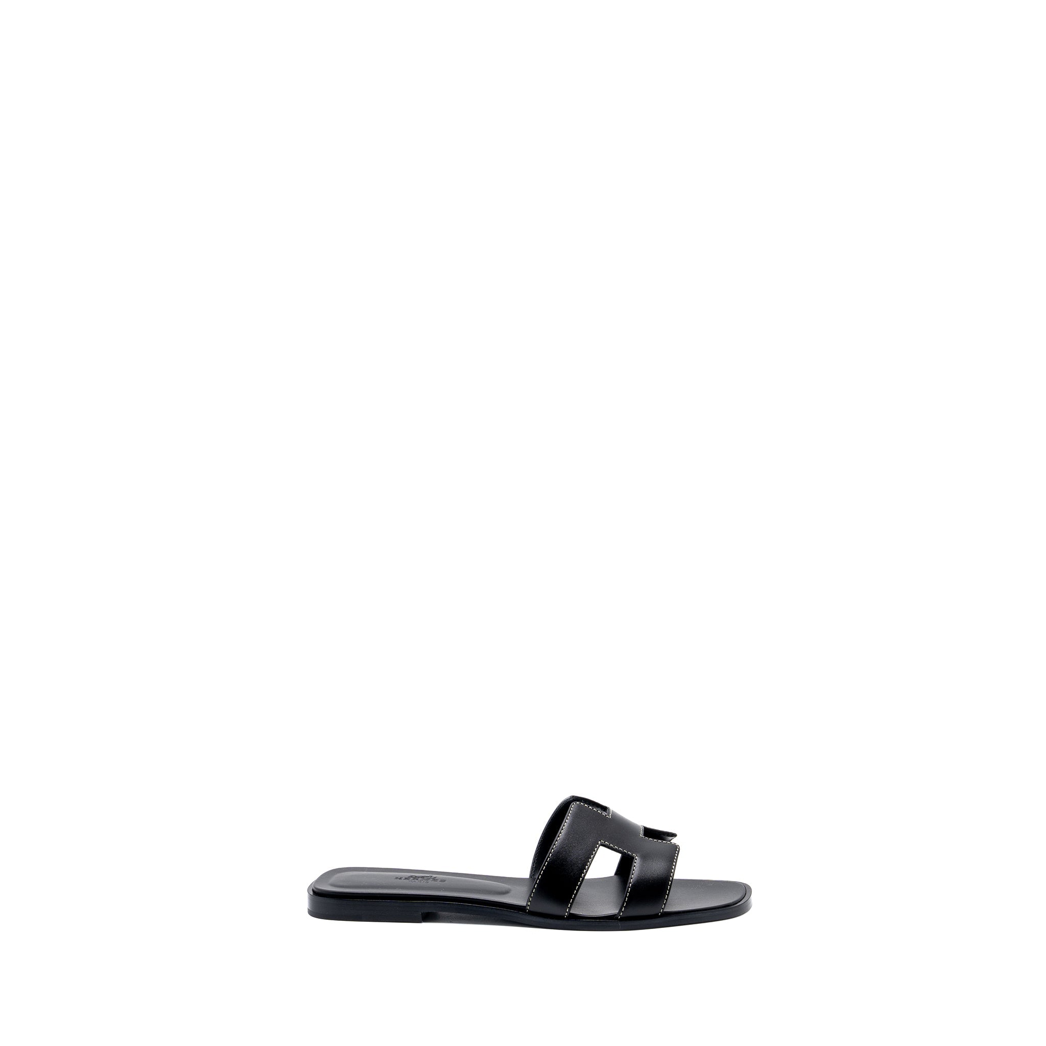 HERMES ORAN SANDAL CALFSKIN BLACK