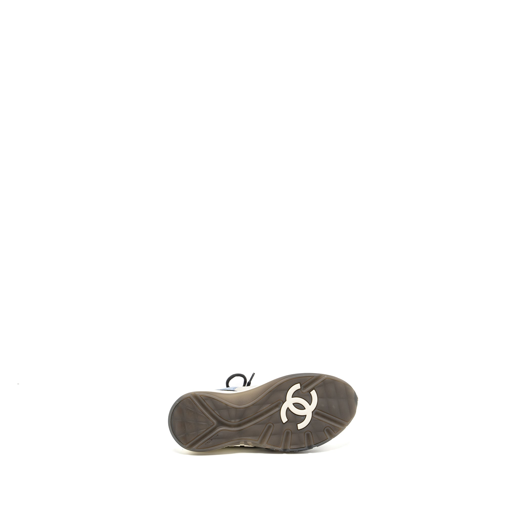 CHANEL SNEAKER SUEDE/CALFSKIN LIGHT BEIGE/BLUE MULTICOLOUR