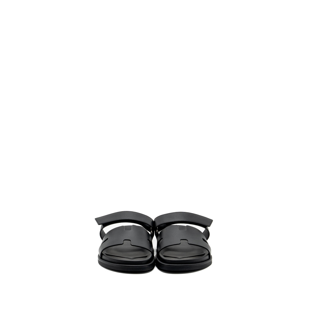 HERMES CHYPRE SANDALS CALFSKIN BLACK
